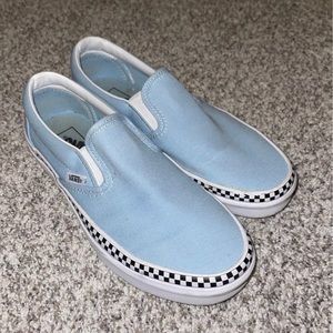 Blue checkered vans